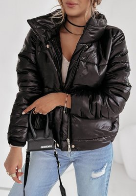 Жіноча курточка колір чорний р.50/52 454270 454250 фото