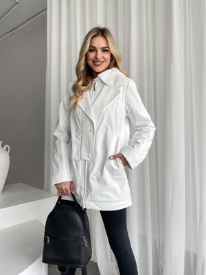 Жіноча тепла куртка колір білий р.XXL 450316 450315 фото
