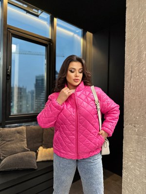 Жіноча тепла куртка колір рожевий р.42/44 451112 451119 фото