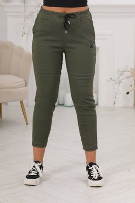 Жіночі штани-джегінси колір хакі р.50/52 441984 441995 фото