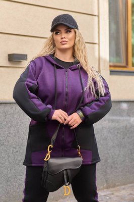 Жіночий теплий спортивний костюм колір фіолет р.48/50 442721 442743 фото
