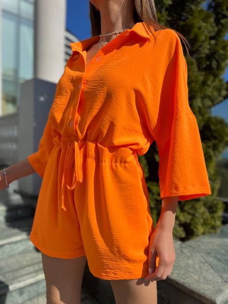 Жіночий літній комбінезон помаранчевого кольору 363044 378018 фото