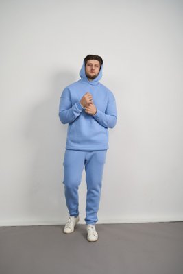 Чоловічий теплий спортивний костюм колір світло-блакитний р.2XL 444297 444297 фото