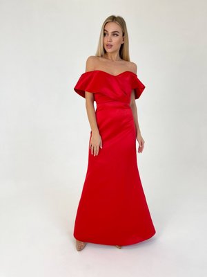 Жіноча вечірня сукня корсет червоного кольору р.L 384870 384869 фото