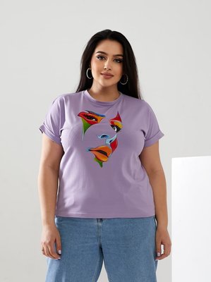 Жіноча футболка FACE колір лавандовий р.42/46 433035 433035 фото