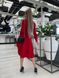Жіноча сукня із вельвету з поясом колір червоний р.42/44 450327 450334 фото 2