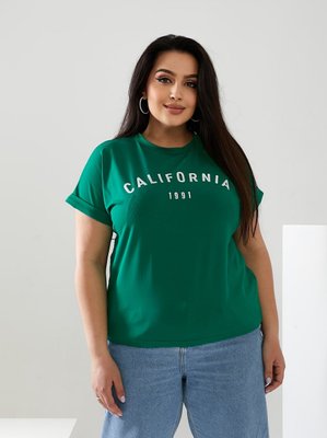 Жіноча футболка California колір зелений р.52/54 432451 432425 фото