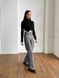 Жіночі штани з еко-шкіри колір сірий р.42 445244 445245 фото 4