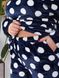 Жіноча махрова піжама в горох колір синій р.44/46 448310 448332 фото 4