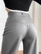 Жіночі штани з еко-шкіри колір сірий р.42 445244 445245 фото 3