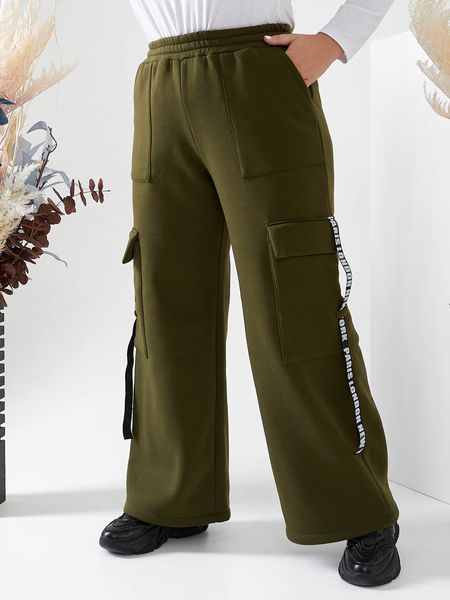 Жіночі брюки карго колір хакі р.50/52 441317 441507 фото