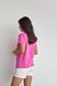 Жіноча базова футболка колір рожевий р.2XL 449916 449644 фото 2