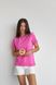 Жіноча базова футболка колір рожевий р.2XL 449916 449644 фото 1