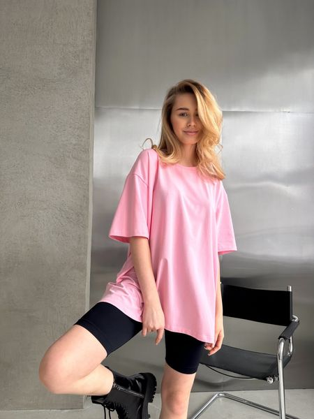 Жіноча базова футболка колір рожевий р.42/46 452428 452428 фото