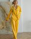 Жіноча піжама велюр Jeny на гудзиках колір жовтий р.L 443801 443771 фото 2