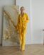 Жіноча піжама велюр Jeny на гудзиках колір жовтий р.L 443801 443771 фото 3