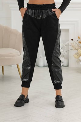 Жіночі штани-джогери чорного кольору р.50/52 442703 442705 фото