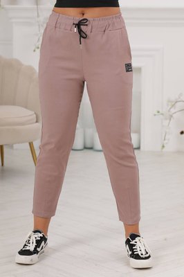 Жіночі штани-джегінси колір бежевий р.50/52 441987 441989 фото