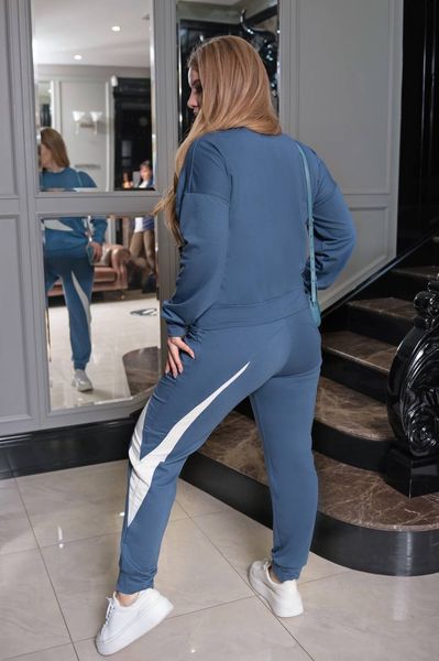 Жіночий прогулянковий костюм джинсового кольору р.50/52 391318 391325 фото