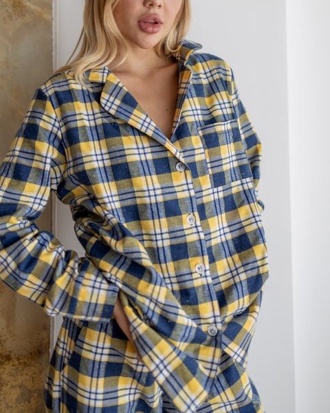 Жіноча піжама байка Liza колір жовтий р.S 443767 443767 фото