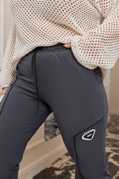 Жіночі штани джогери колір графіт р.46/48 450167 450167 фото