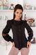 Жіноча блуза з рукавами з мереживом розмір чорного кольору р.48/50 374546 380941 фото 1