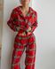 Жіноча піжама байка Liza колір червоно-білий р.L 443835 443770 фото 4