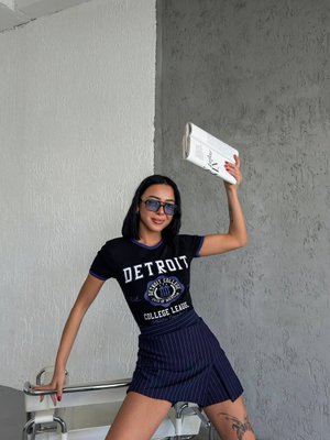 Жіноча футболка DETROIT колір чорний р.S 455816 455828 фото