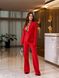 Жіночий брючний костюм асимметрия червоного цвета на подкладке р.40 372782 377016 фото 10