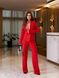 Жіночий брючний костюм асимметрия червоного цвета на подкладке р.40 372782 377016 фото 5