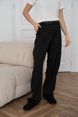 Жіночі штани палаццо колір чорний р.L 451486 451399 фото