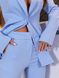 Жіночий брючний костюм колір блакитний на підкладці р.2XL 439990 439995 фото 5