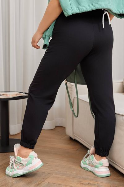Жіночі штани джогери колір чорний р.46/48 450166 450166 фото