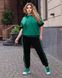Жіночий спортивний костюм зелено-черний р.48/50 434717 434725 фото 1