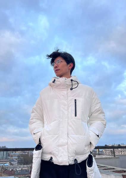 Чоловіча зимова куртка колір білий р.L 449725 449727 фото