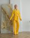 Жіноча піжама велюр Eva на запах жовтого кольору р.L 443804 443772 фото 4