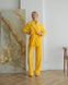 Жіноча піжама велюр Eva на запах жовтого кольору р.L 443804 443772 фото 1
