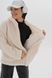 Жіноча куртка Тедді баранчик з капюшоном колір молочний р.L/XL 450901 450884 фото 8