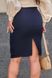 Жіноча класична спідниця пряма з розрізом колір індиго р.48/50 441895 441902 фото 3