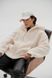 Жіноча куртка Тедді баранчик з капюшоном колір молочний р.L/XL 450901 450884 фото 2