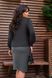 Жіноча блуза з рюшами на ґудзиках колір чорний р.48/50 440822 440890 фото 1