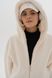 Жіноча куртка Тедді баранчик з капюшоном колір молочний р.L/XL 450901 450884 фото 6