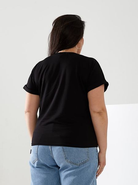 Жіноча футболка HIP-HOP колір чорний р.56/58 433164 433030 фото