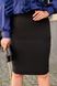 Жіноча класична спідниця пряма з розрізом колір чорний р.48/50 441894 441899 фото 1