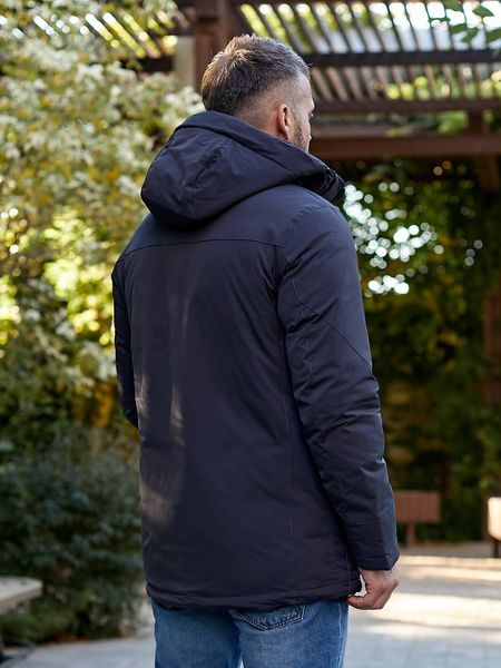 Чоловіча тепла курточка колір графіт р.48 443018 443164 фото