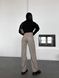 Жіночі штани з еко-шкіри колір кавовий р.42 443401 443406 фото 3