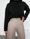 Жіночі штани з еко-шкіри колір кавовий р.42 443401 443406 фото 2