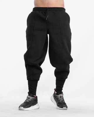 Унісекс теплі спортивні штани колір чорний р.2XL 444550 444549 фото
