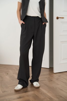 Жіночі штани палаццо колір графіт р.L 451489 451400 фото