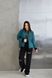Жіноча куртка бомбер колір морська хвиля р.48/50 450749 450812 фото 4